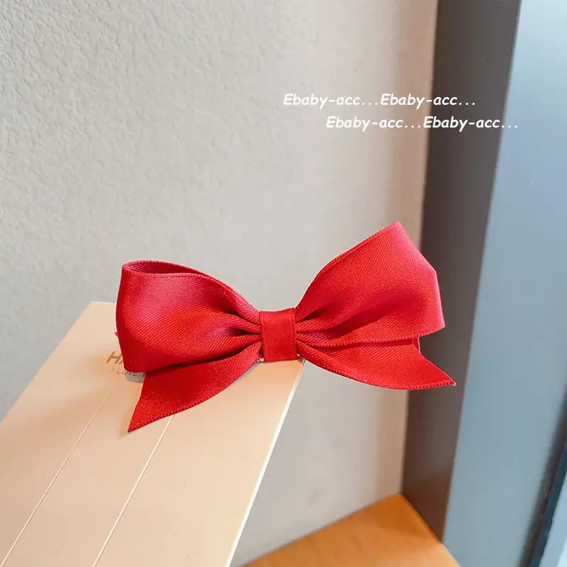 Hair Clips Dimensional Bow Princess Top Ear Back Bunny Ear Fabric Lovely Non Slip Soft Grip for Girls Kids Daily Party Travel