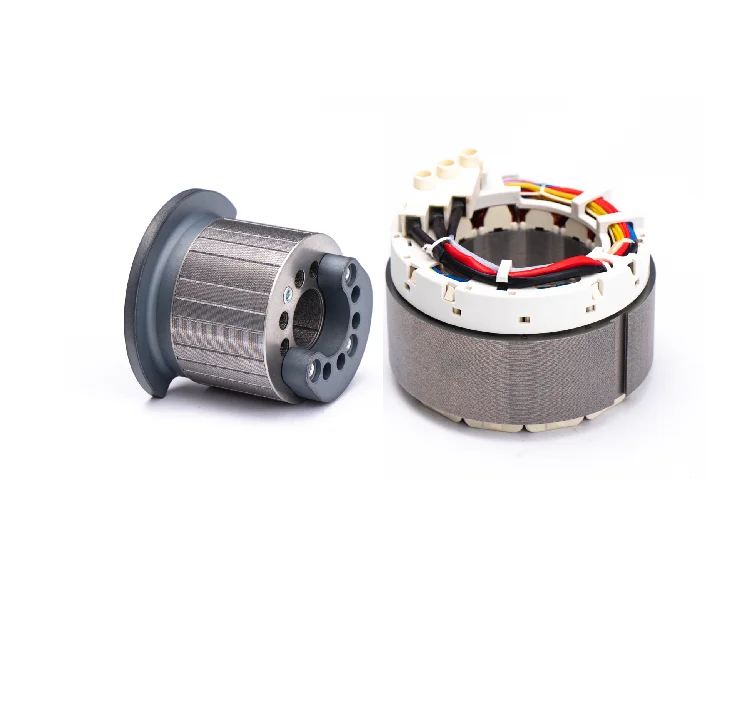 

High Efficiency 100mm O.D. Silver DC Brushless Motor and Stator for Electric Vehicle Compressor Motor