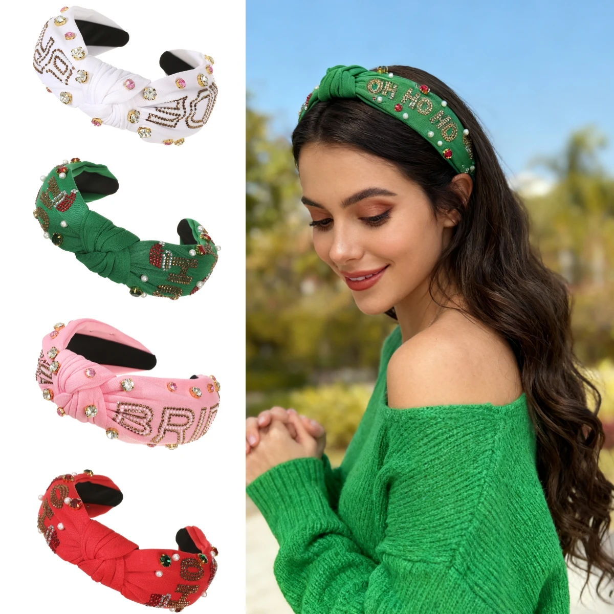 1 قطعة النساء واسعة عقال معقود الشعر الأطواق للفتيات الزفاف الرجعية إكسسوارات الشعر السيدات يؤرخ يشكلون العصابات الشعر Headbands #1