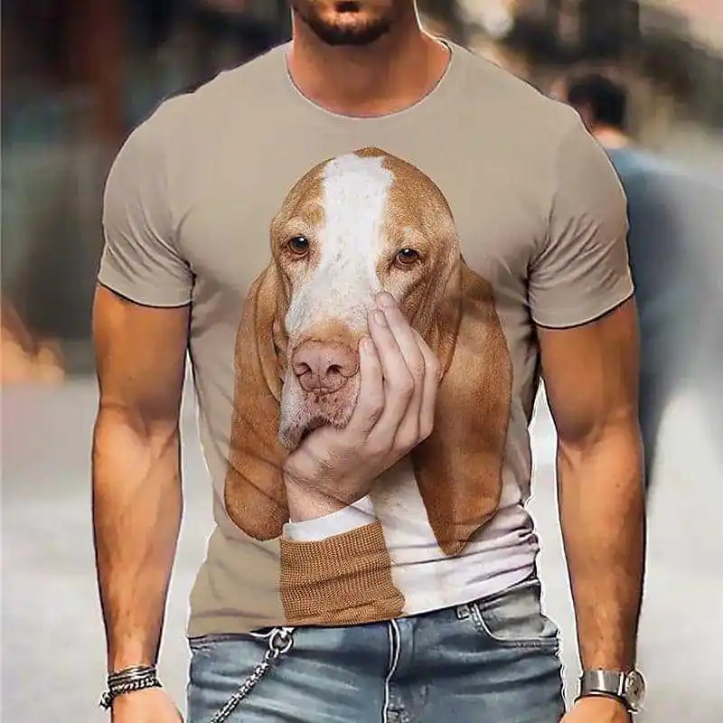 Funny Dalmatian Dog T-Shirts Animal 3D Print Men Women Casual Short Sleeve T Shirt Oversized Harajuku Y2k Tops Tees Kid Clothing