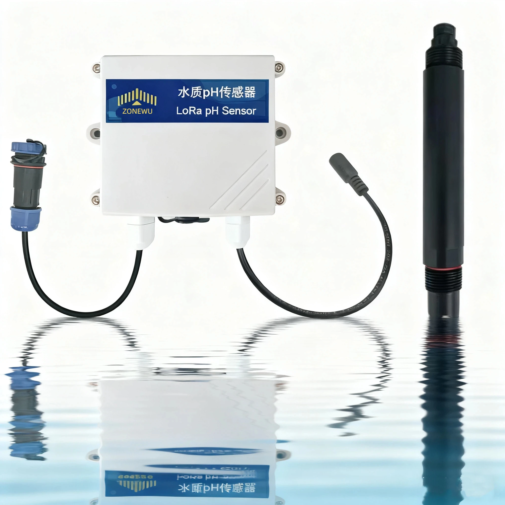 Онлайн-измеритель качества воды ZONEWU LoRaWAN с функцией мониторинга температуры, определения электропроводности и TDS для промышленности и сельского хозяйства