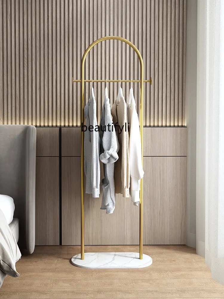 

zq Floor Bedroom Hanger Simple Hanger Household Hanging Clothes Hanger Bag Hanging Rack Iron Coat Rack