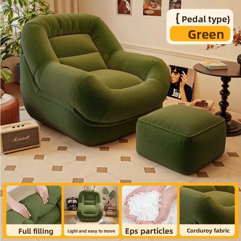Lazy Sofa Nest Sofa Living Room Reclining Sleeping Tatami Bedroom Reading Single Small Sofa Leisure Recliner Lazy Sofa Pink