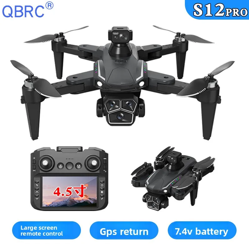 

Аэрофотосъемка S12 Drone HD: квадрокоптер с экраном, автоматическим возвратом в доме с GPS, предотвращением препятствий и радиоуправляемым полетом