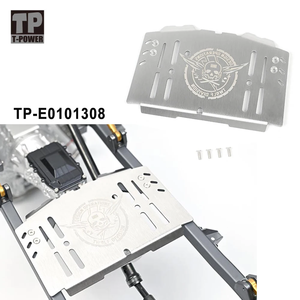 TPOWER TWOLF 1/8 M715 Escalada Modificação de Carro Peças de Atualização Placa de Guarda Armadura de Metal Acessórios de Armadura de Chassi