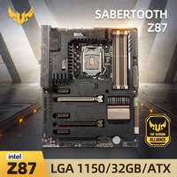 LGA 1150 Motherboard Asus SABERTOOTH Z87 Motherboard 1150 DDR3 Intel Z87 32GB USB3.0 PCI-E 3.0 SATA III ATX For Core i5 I7 4790