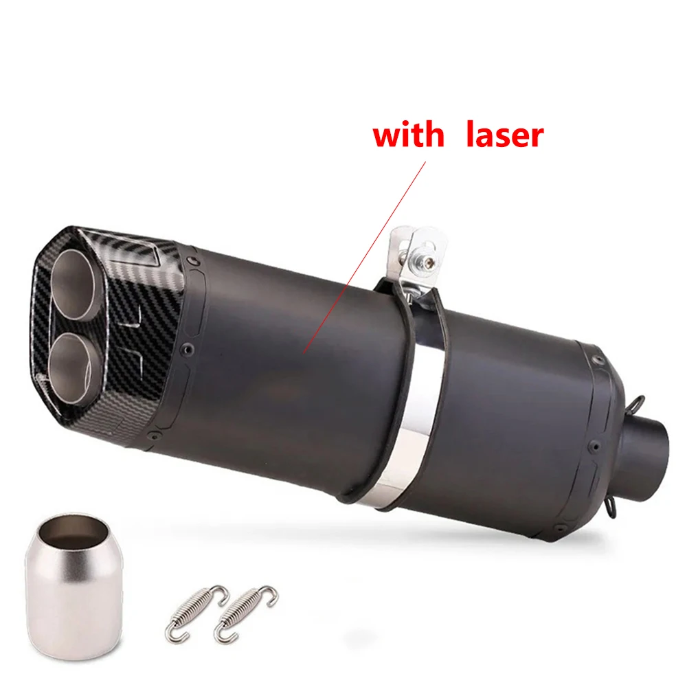 

Motorcycle Exhaust Tail Pipe High Quality Double Hole Muffler For PCX150 TMAX560 MT03 R15 CBR400R CB500X GSXS125 DL650 ZX4R Z650