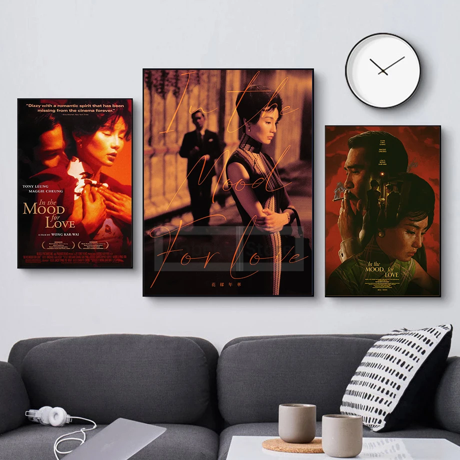 Wong Kar-wai Classical Romantic Movies In the Mood for Loved Poster and Prints Canvas Painting Wall Art Pictures Home Room Decor