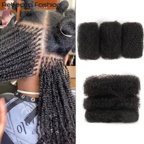Afro Kinky Bulk Echt haar voor Dreadlock Extensions Loc Reparatie Vlechten Twist Afro Kinky Menselijk haar voor Locs 1-pack Vlechten Haar