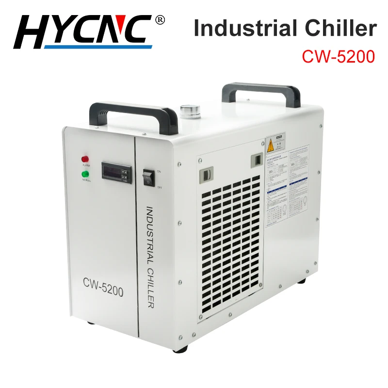 

CW5200 Industrial Chiller AC220V 50Hz Cooling Capacity Water Cooler For CO2 Laser Engraving Machine Cutting CNC Spindle Cooling