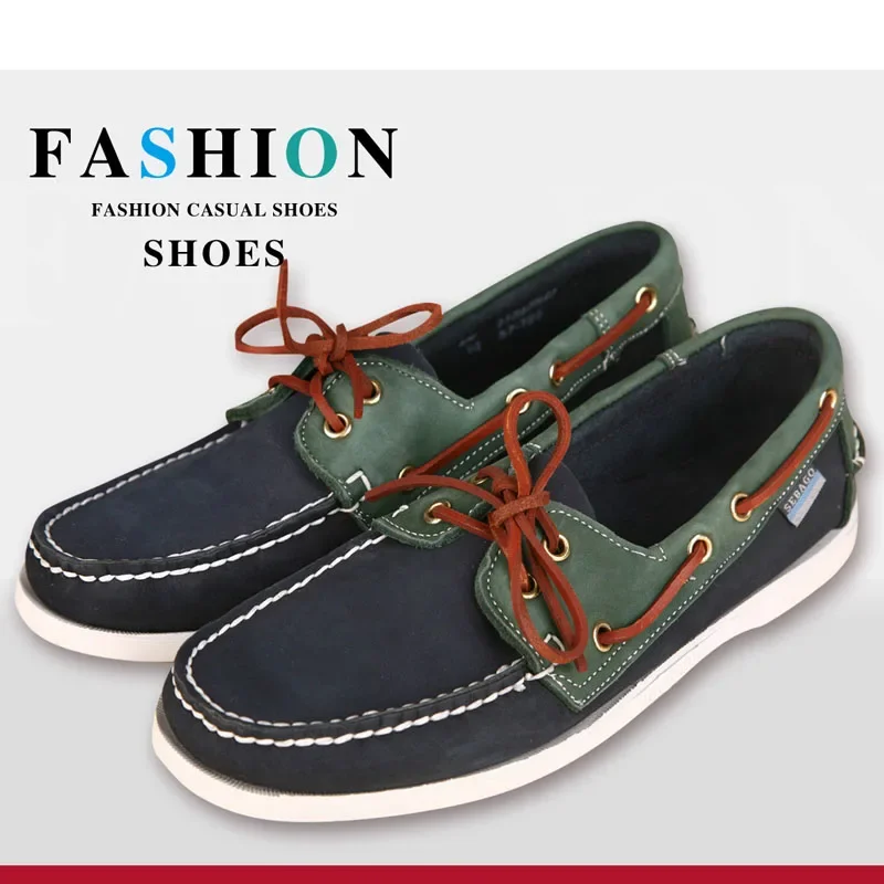 Men\'s Casual Genuine Leather Lace Up Boat Shoes Loafers For Men Driving Fashion Women Driving Shoes Wine Red Lace up