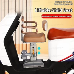 High-quality Electric Motorcycle Child Seat Thickened Cushion Electric Scooter Height Adjustable Child Seat with Safety Belt