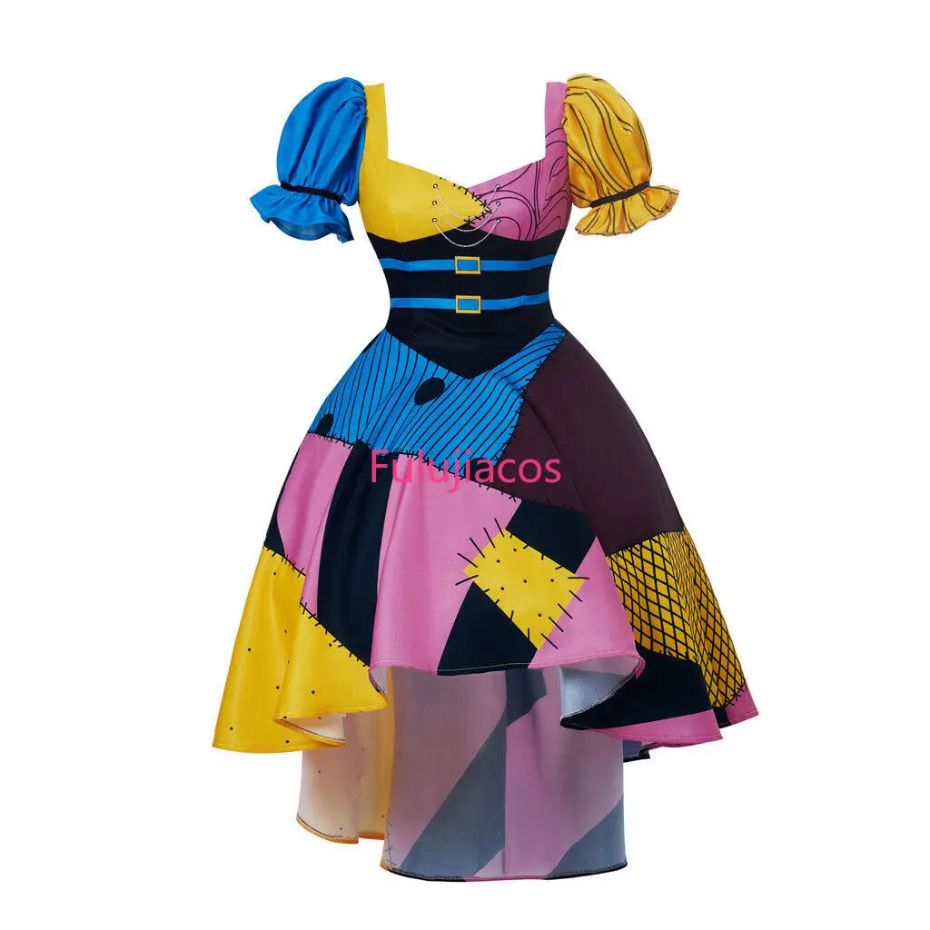 

Fulujiacos Christmas Nightmare Cosplay Sally Costume Steampunk Dress