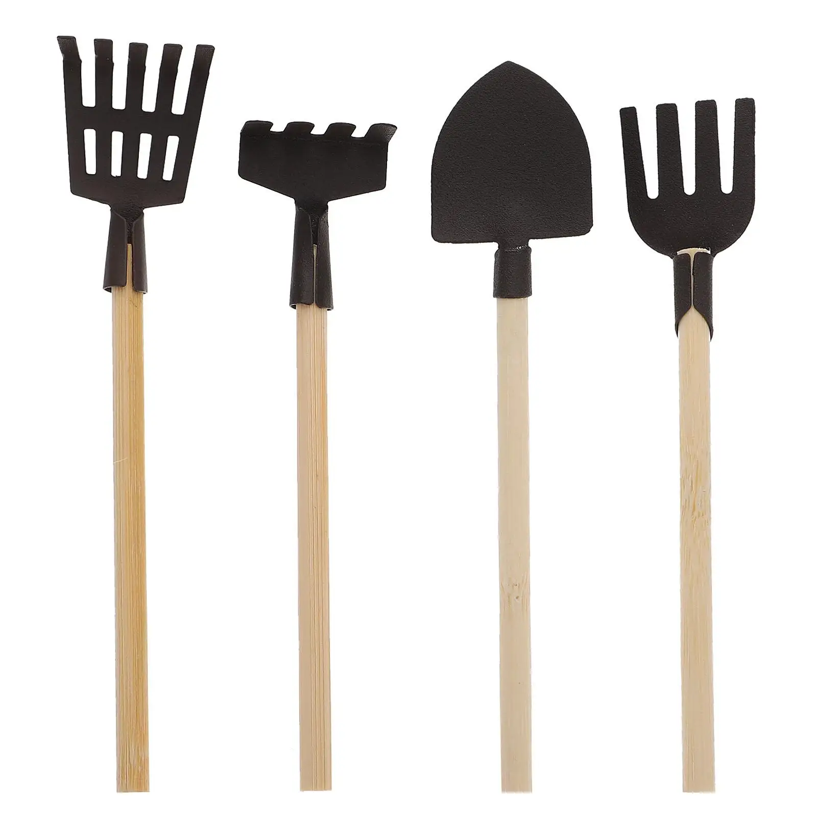 4 Pcs Gardening Tools Set Shapes Kids Toys Iron Wood Kids Gardening Set Construction S Play Tools