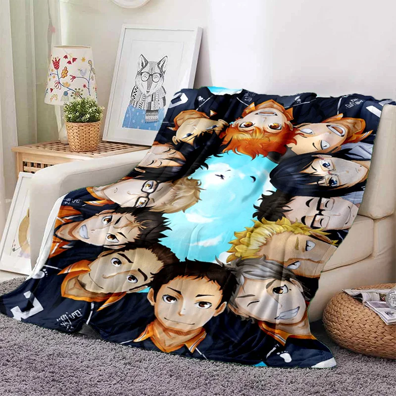 Youth Manga Haikyuu Blanket Collection: Hinata Shoyo Tobio Kageyama Bedding Throw Perfect Picnic Blanket & Sofa Cover