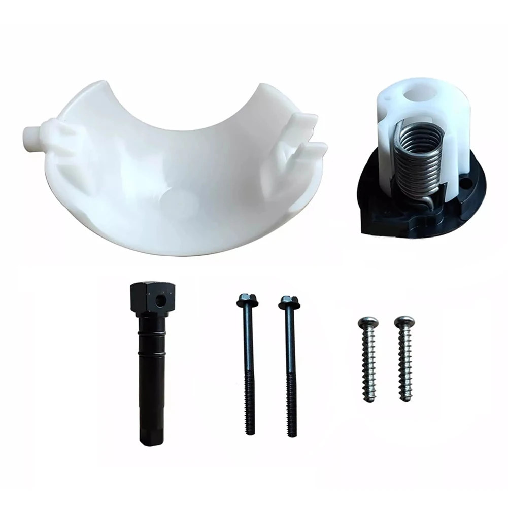 

Foot Toilet Parts Flushing Shaft Kit Bathroom Repair Spring Cover White Rinse Ball Black End Cap Bolts Included