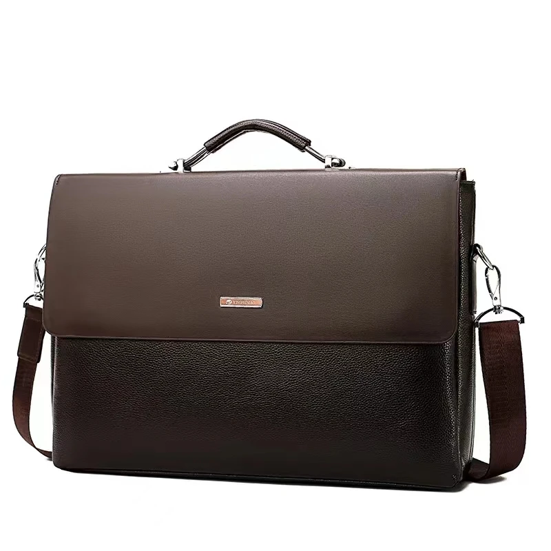 Sac à Main de Luxe en Cuir PU pour Homme, Sacoche de Grande Capacité pour Ordinateur Portable de Bureau