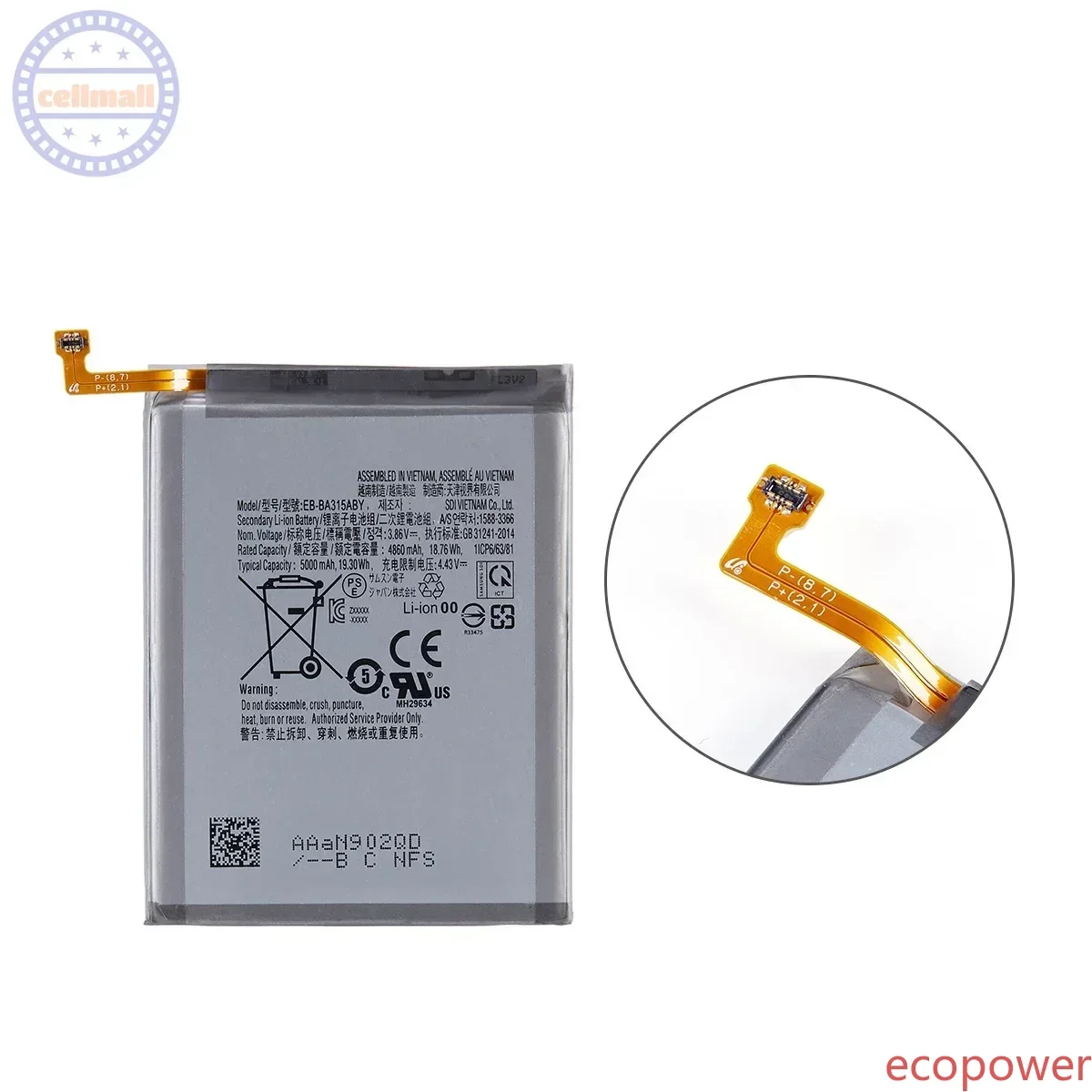 5000mAh Fast Shipping Brand New Battery EB-BA315ABY For Samsung Galaxy A31 2020 Edition SM-A315F/DS SM-A315G/DS Batteries+Tools