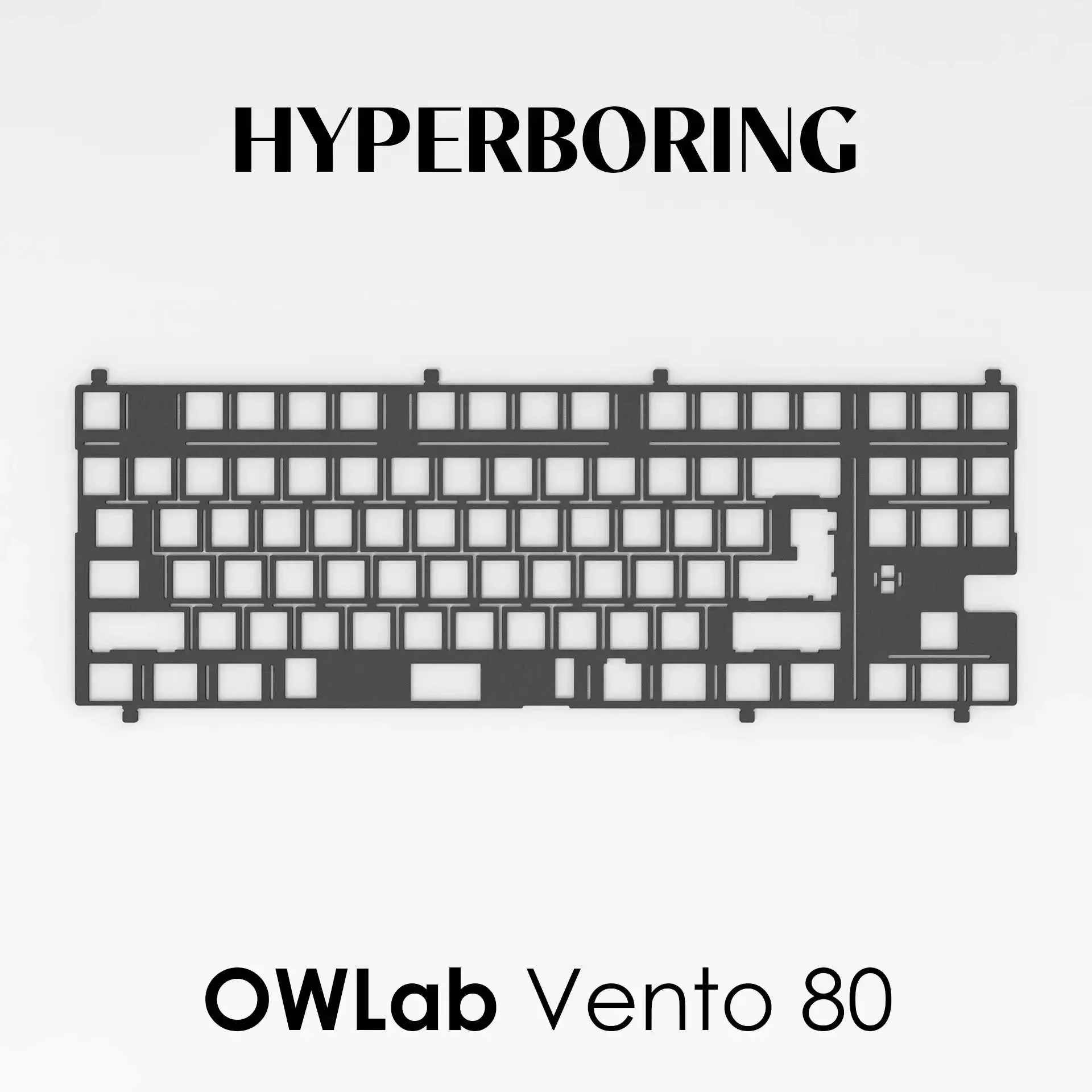 OWLab Vento 80 keyboard plate only PP PC POM FR4 Aluminum and BRASS ( for plate-mounted and PCB-mounted stabs )