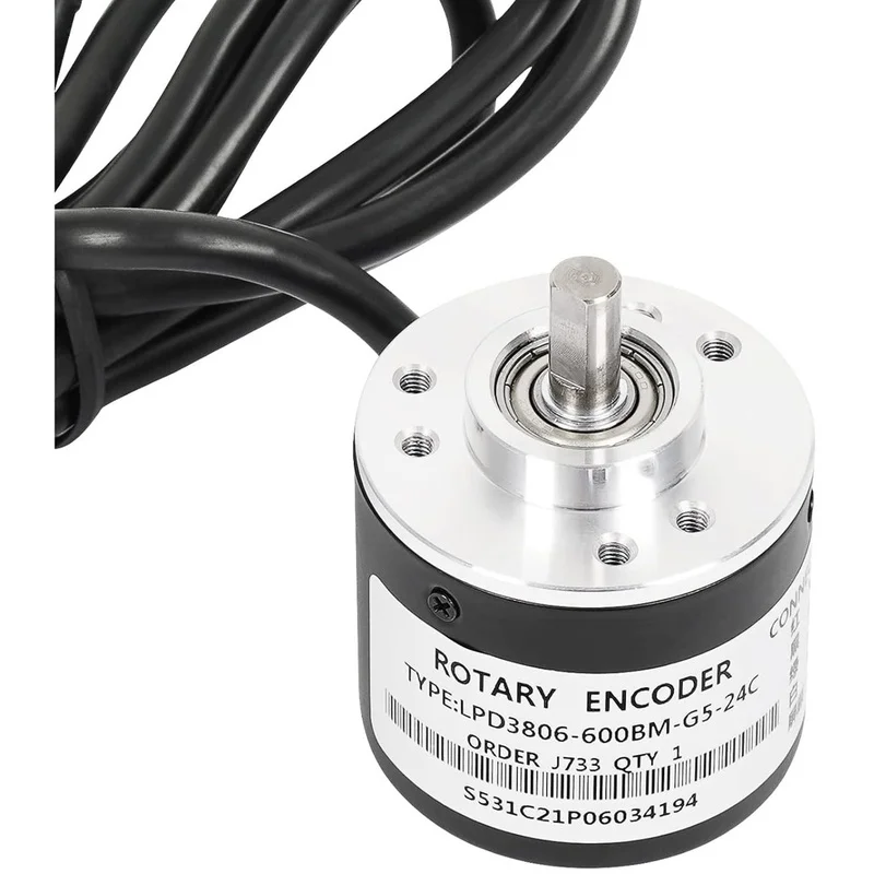 ●LPD3806-600BM-G5-24C,Incremental Optical Rotary Encoder for 600P/R Wide Voltage Power Supply DC 5-24V Quadrature
