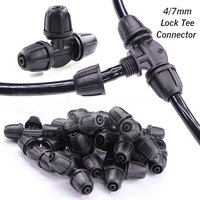 30PCS Garden 4/7mm Hose Lock Tee 1/4\