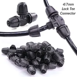 30PCS Garden 4/7mm Hose Lock Tee 1/4