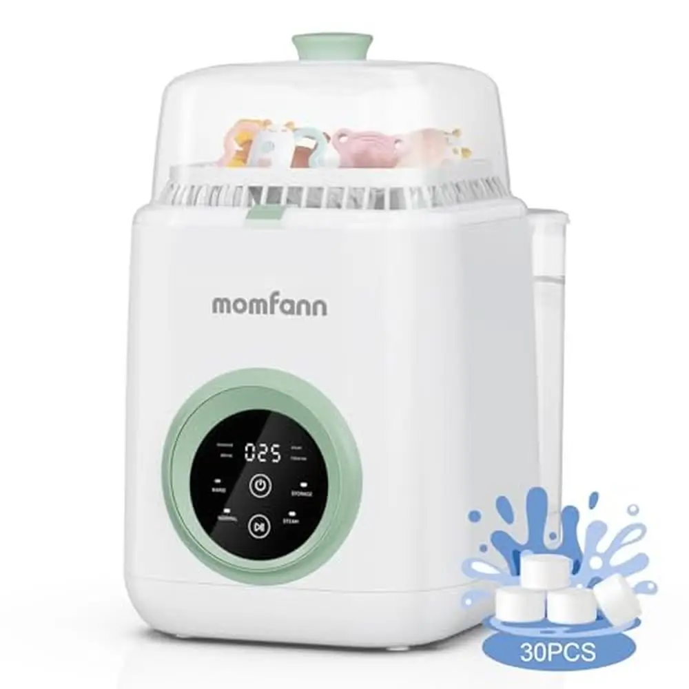 4-in-1 Baby Bottle Washer Sterilizer Dryer Green Clean Sterilize Dry & Store Bottles & Accessories in One Machine Time & Effort