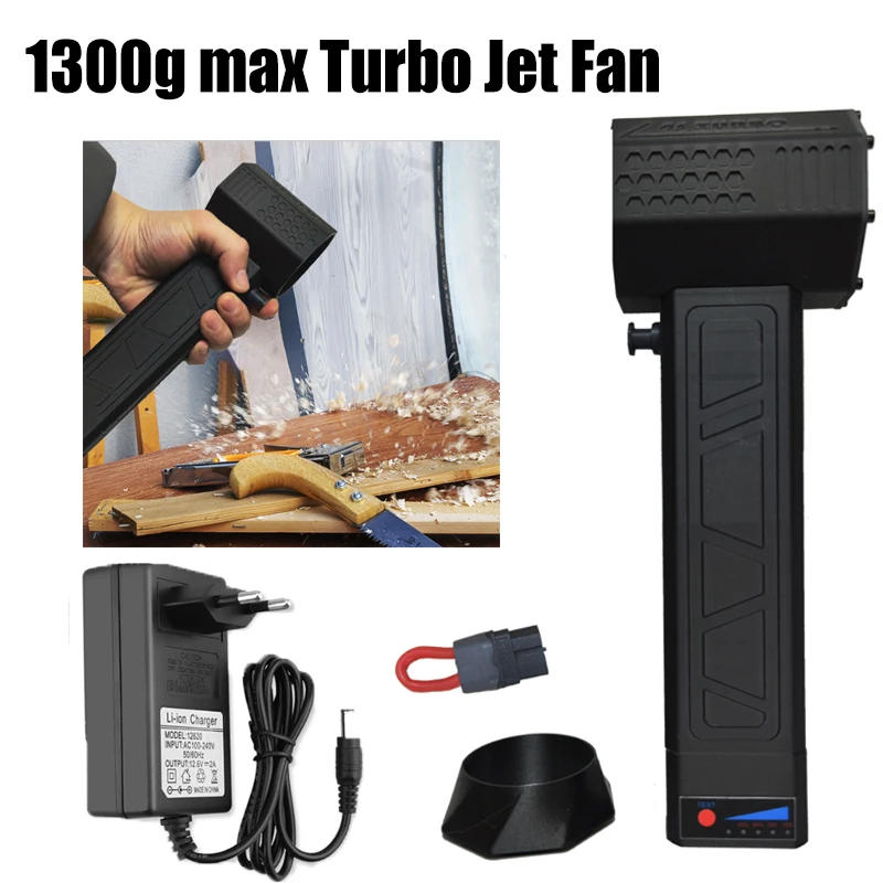 

High Power Motor Turbo Jet Fan Built-in 4000mAh Lithium Battery 50mm Handheld Brushless Motor Violent Blower Mini Turbo Jet Fan