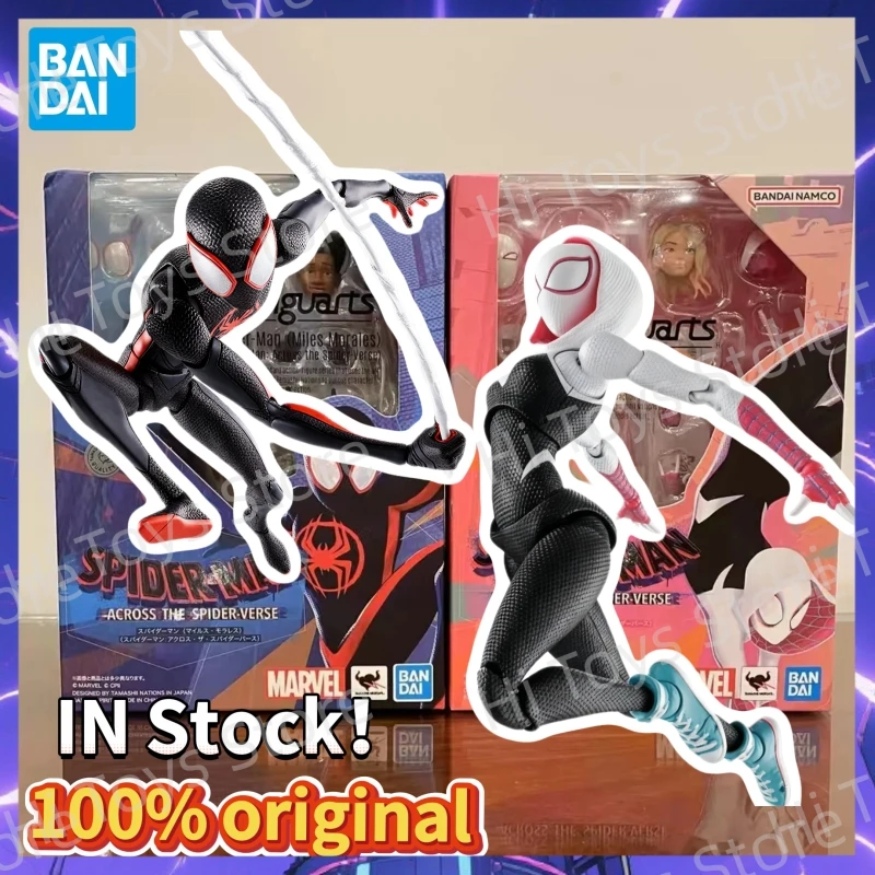 In Stock Bandai S.H. Figuarts SpiderMan Across The Spider Shf Gwen Miles Morales Re-release Action Figure Collectible Toys Gifts