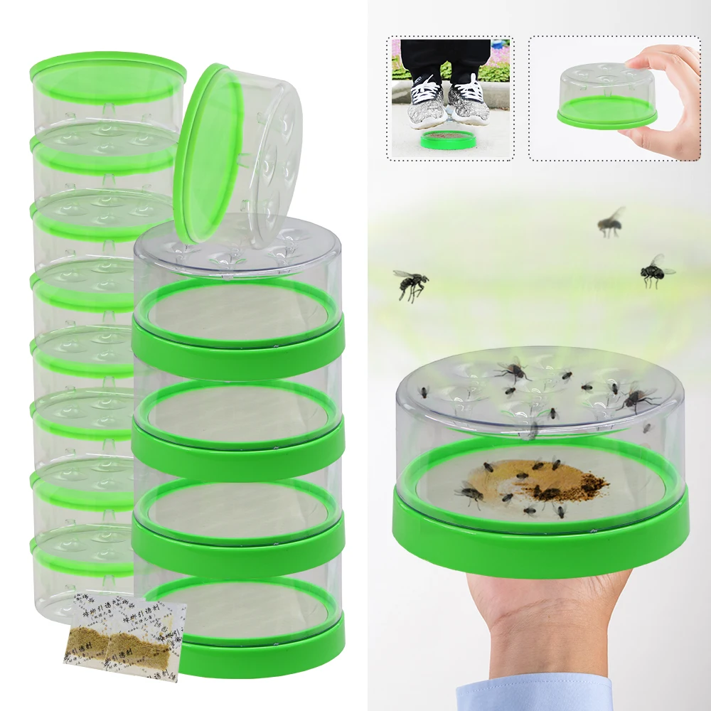 Fly Catcher Natural Bait Trap for Patios Home Restaurant Garden Automatic Flycatcher Insect Killer Indoor Outdoor Fatal Funnel