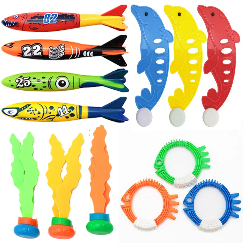 Diving Toys Children\'s Swimming Pool Treasure Hunt Diving Torpedo Water Ring Diamond Water Suit Fun Pool Games Sinking Toys