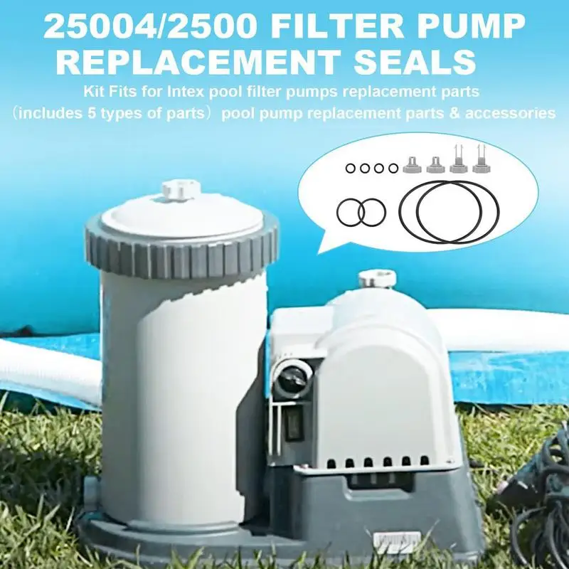 Pool Pump Replacement Filter Kit Sand Filter Pump Seal Gasket Kit Pool Pump Replacement Parts Air Release Valves O-Ring Seal Kit