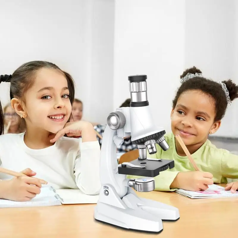 Microscope For Kids Clear 1200X Childrens Microscope Experiments Kit Educational Preschool STEM Project Toy Beginner Microscope