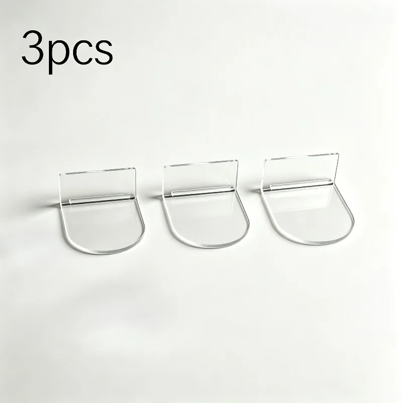 3/6pcs Acrylic Wall-Mounted Display Rack,Drill-Free Self-Adhesive Transparent Shelves,Suitable for Collections,Miniature Models.