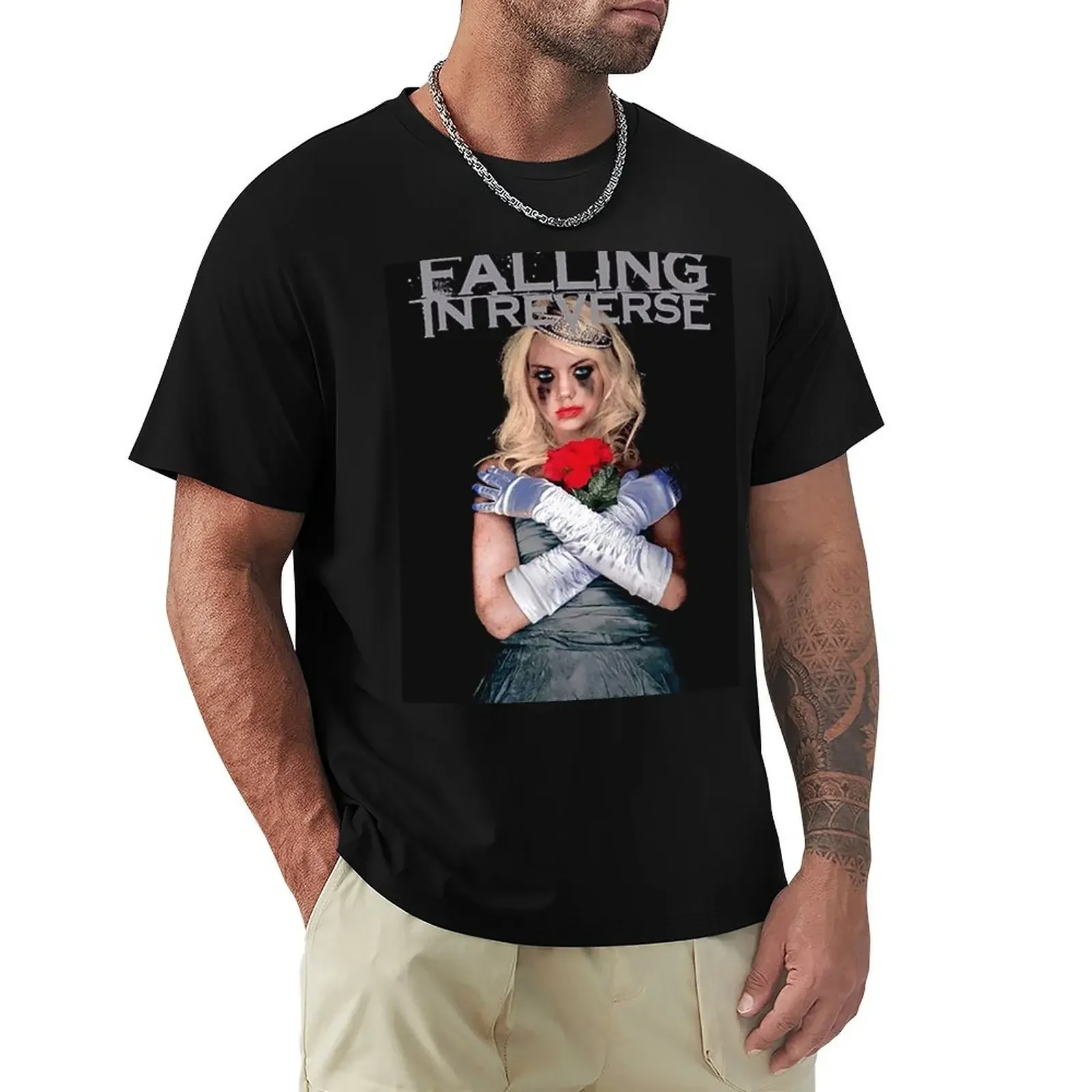 Falling In Reverse T-shirt oversized summer clothes summer top mens clothing