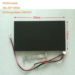 Módulo led para exteriores, matriz led ip65 SMD p4, 8S, rgb, 256x128mm, señal led, 64x32 píxeles, pantalla para taxi, panel publicitario