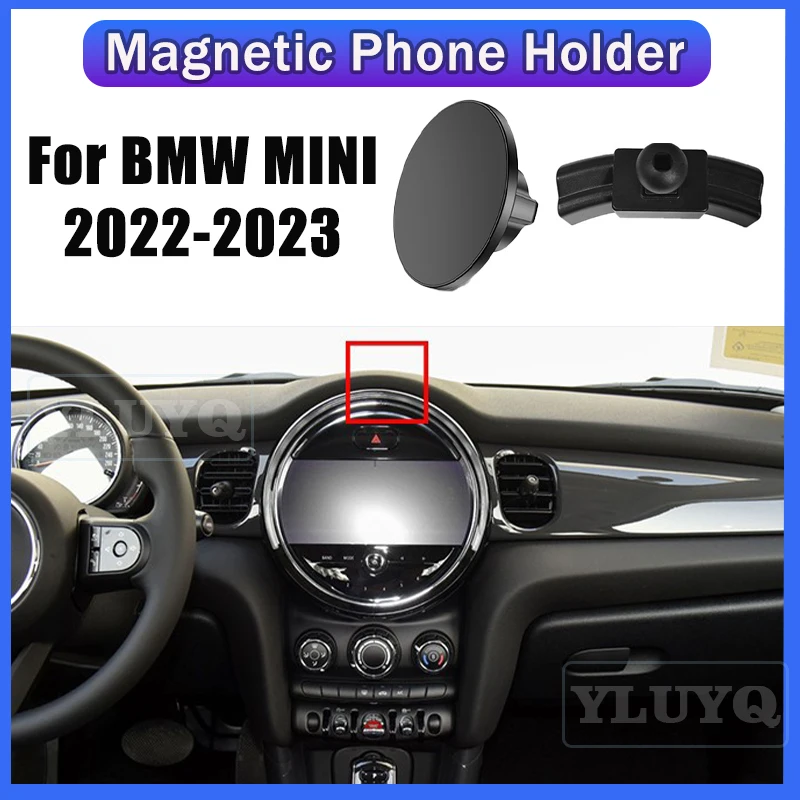 

For BMW Mini Cooper J01 F65 F66 F67 2022 2023 Car magnetic phone holder Gravity navigation stand 360° rotatable Car accessories
