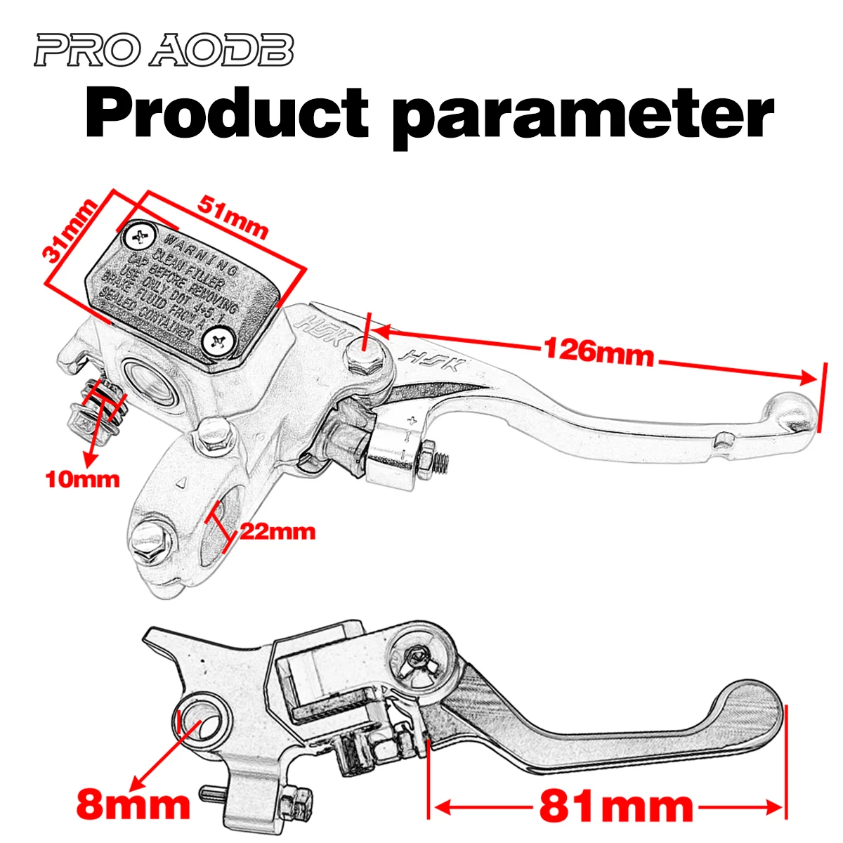 Motorcycle Brake Master Cylinder Clutch Pump Brake Lever For KTM SX SXF XC XCF EXC EXCF Husqvarna TE FE TC FC TX 2003-2024