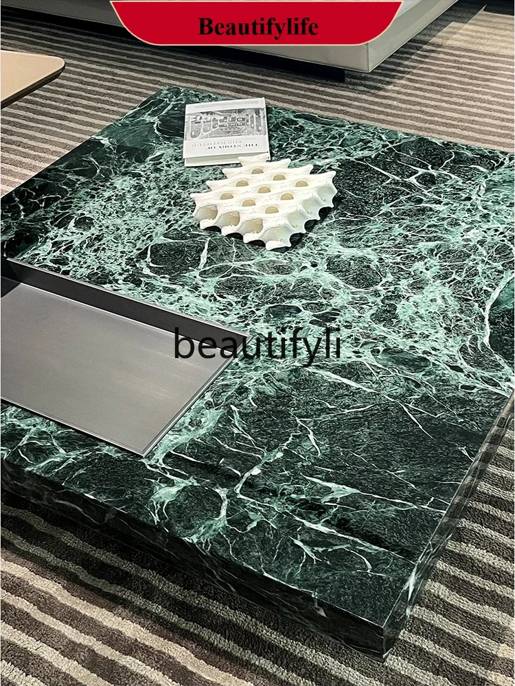 

Natural marble coffee table set Living room Italian minimalist modern simple light luxury box coffee table G1218