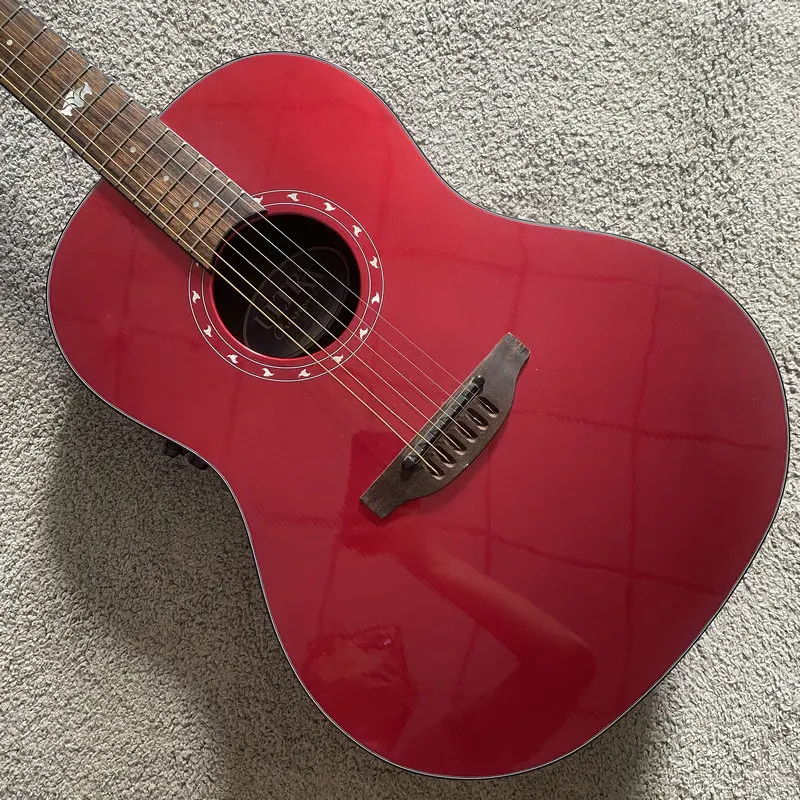 Ovation Ultra Metallic Red Color Electric&Acoustic Guitar Authorised Produced in China Ultra 1516