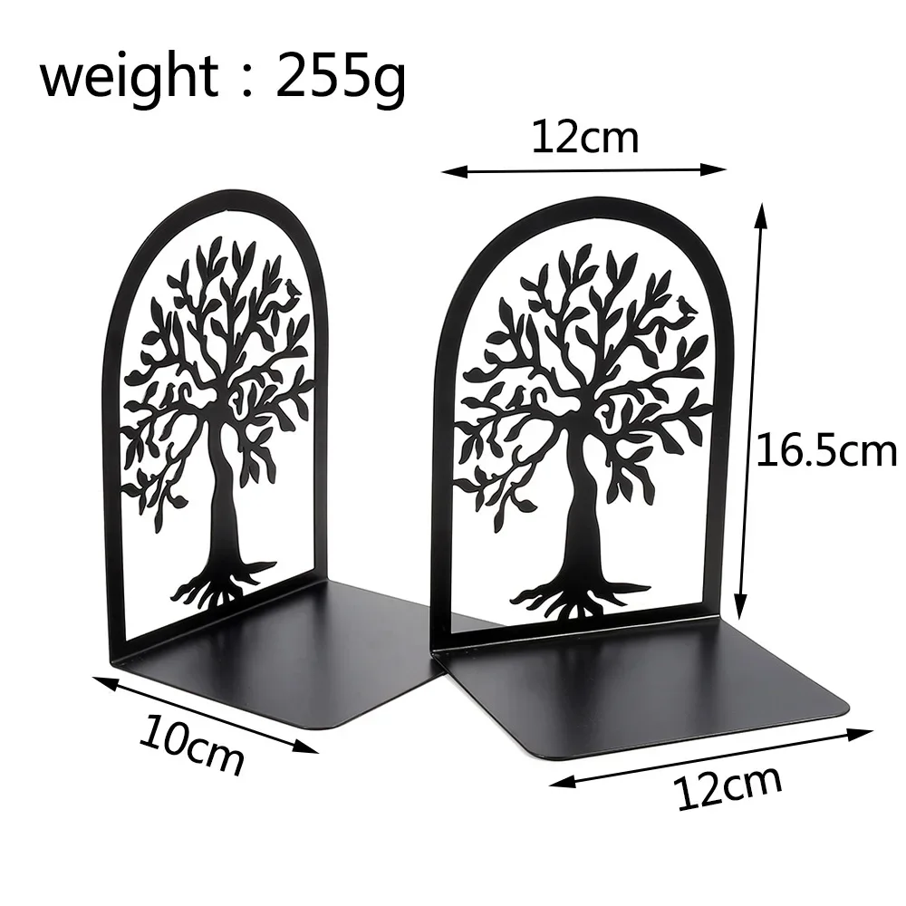 Metal Geometry Non-Slip Bookend Bracket Book Support Tree Stand Office Books Stop Book Accessories Books Ends Book Stopper Gifts