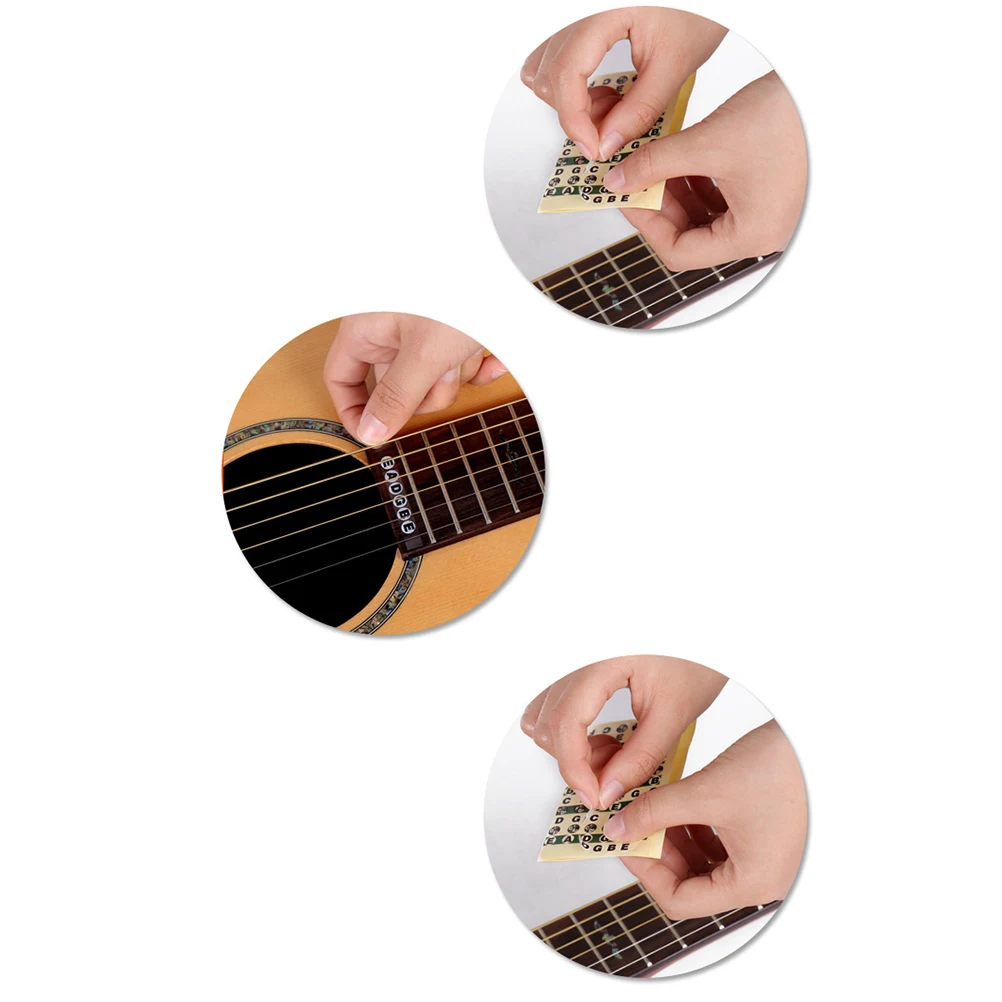 

10 Pcs Guitar Scales Sticker Electric Accessories Parts for Stand Bass Puree Notes Decals Neck Fretboard Guide Violin