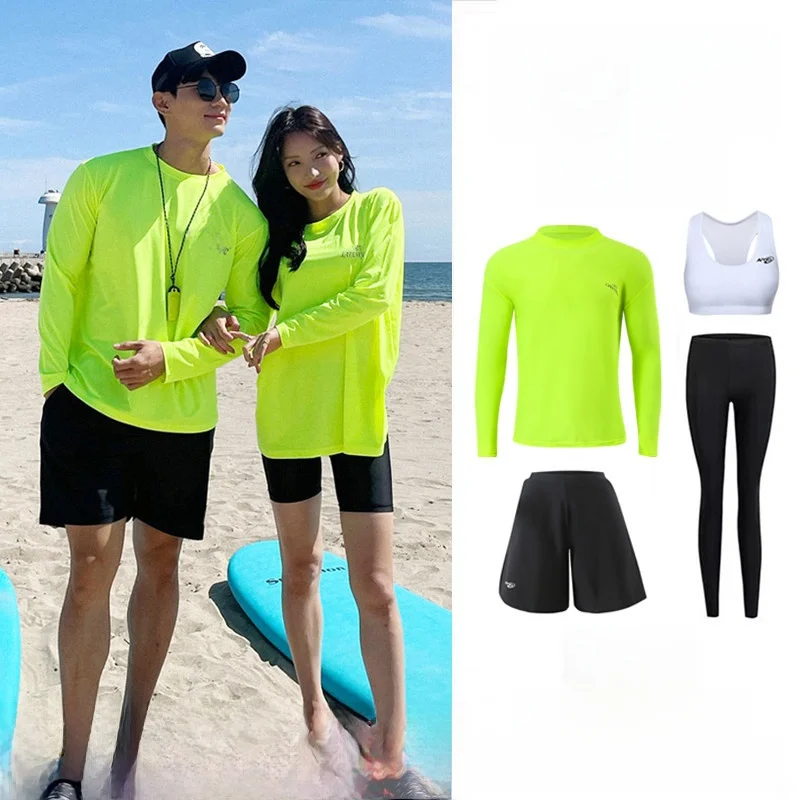 

Женский гидрокостюм с длинными рукавами и брюками, комплект для плавания и дайвинга с защитой от солнца, для серфинга, парный комплект