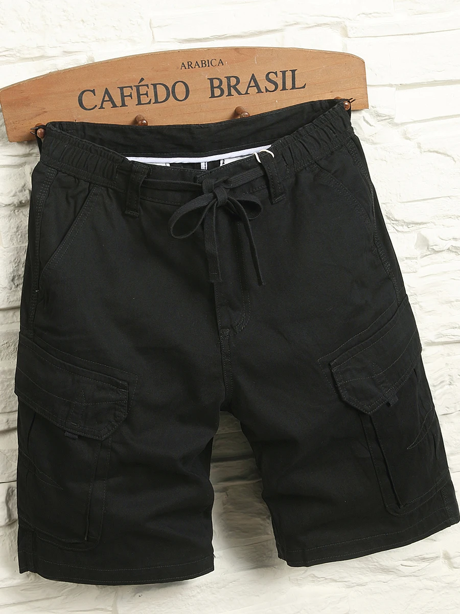 

Мужская летняя спецодежда Thiened в американском стиле ретро, повседневные эластичные брюки средней длины, модные брендовые пятиконечные брюки