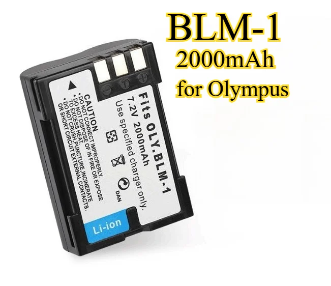 

BLM-1 2000mAh Battery for Olympus C5060/E300/E330/E400 60% Extra Power USB-C PD 20W Fast Charge Battery