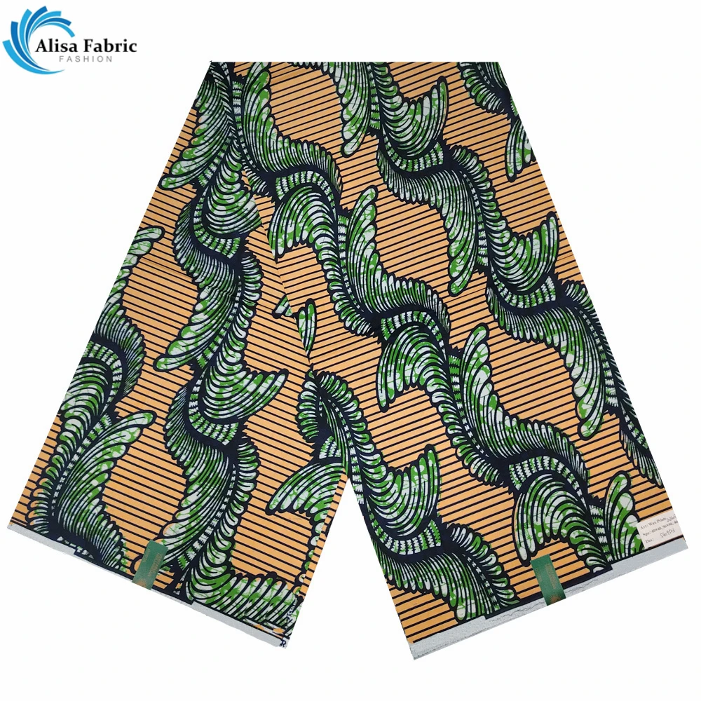 

Super Fabric 100% Original Ankara Wax Fabric African Wax Fabric Block Print Batik Dutch Fabric 6yards For Wedding Party VL-87