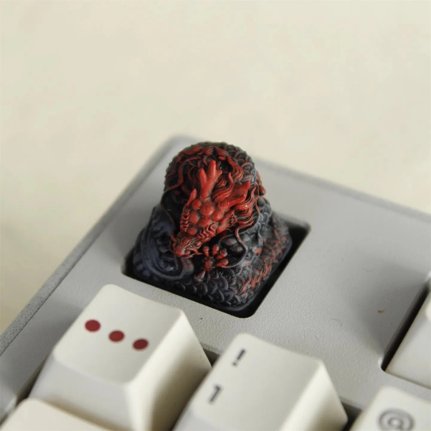 Teclas de dragão chinês, resina personalizada, faça você mesmo, artesanal, criatividade original, para ornamento de teclado mecânico