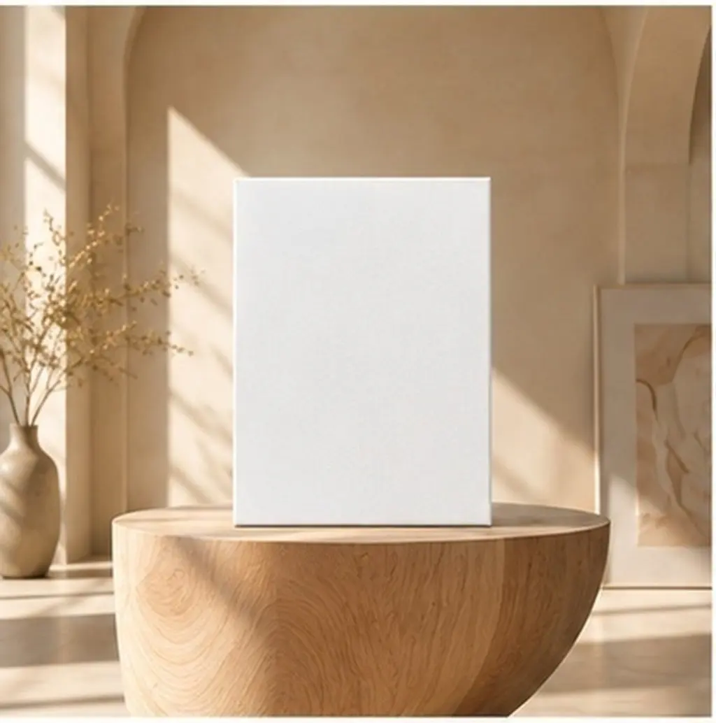 Square Cotton Canvas Panel 18x24cm for Acrylic, Oil & Gouache Painting – Stretched on Wooden Frame