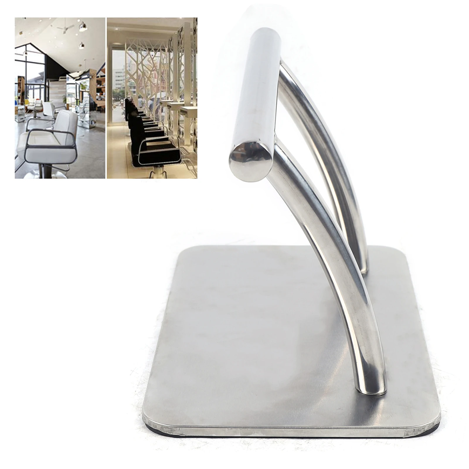 Reposapiés de acero inoxidable para silla de peluquería, reposapiés para salón de belleza, accesorios de Pedal, taburete para barbería