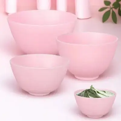 Kunststoff Gesichtsmasken-Mischschüssel 3-teiliges Set DIY Schönheitswerkzeug Anti-Rutsch Make-up-Schüssel für Hautpflege Universell Einsetzbar